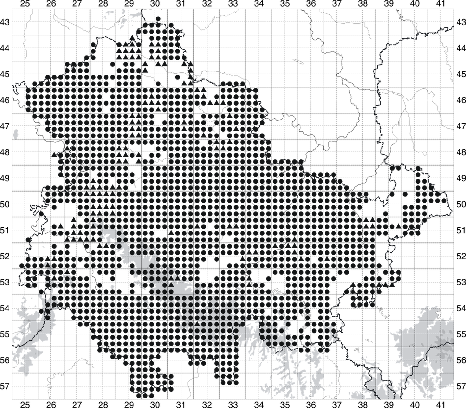 Übersichtskarte Rasterfelder